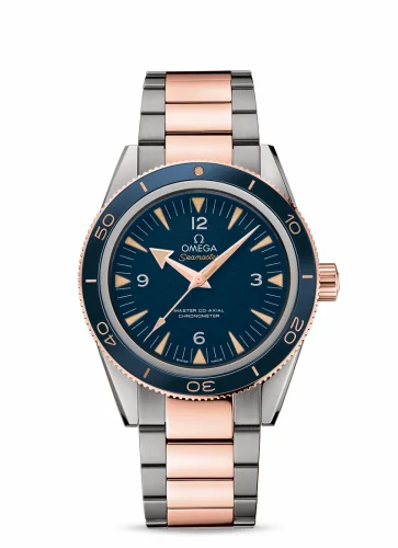 Omega Seamaster 300 Master Co-Axial Titanium / Sedna Gold / Blue / Bracelet 233.60.41.21.03.001 (23360412103001)